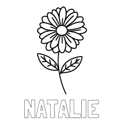 Online Created Coloring Page - NATALIE Coloring Page and Flower Coloring Page