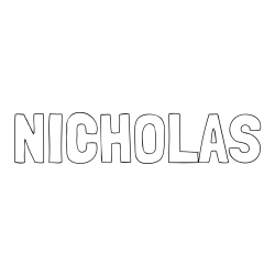 Online Created Coloring Page - NICHOLAS Coloring Page