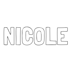 Online Created Coloring Page - NICOLE Coloring Page