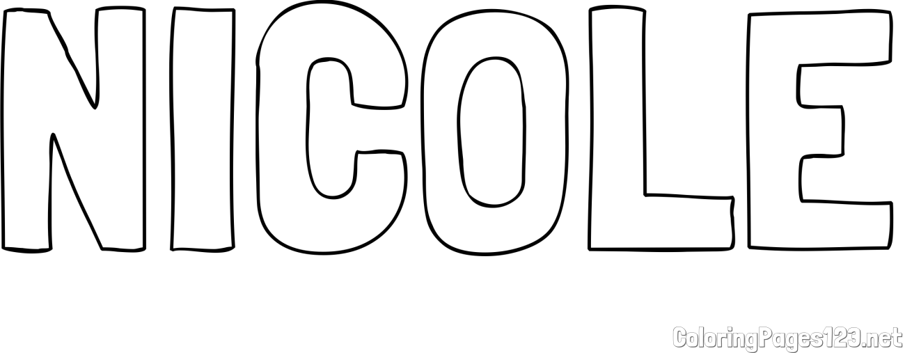 NICOLE Coloring Page