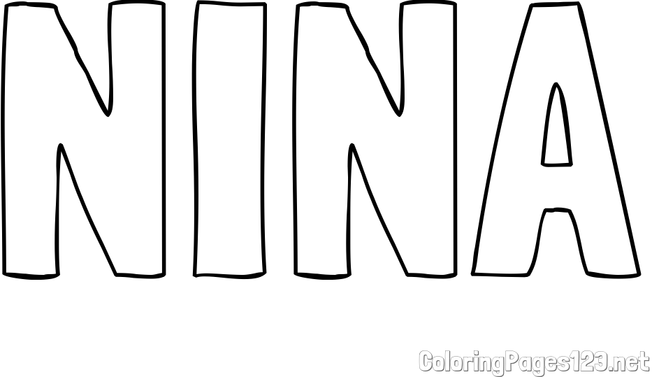 NINA Coloring Page