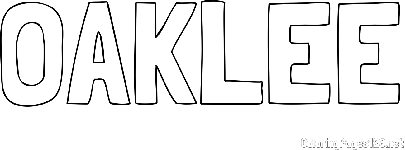 OAKLEE Coloring Page