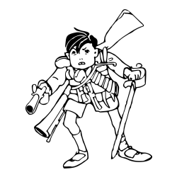 Old-Style Soldier Coloring Page