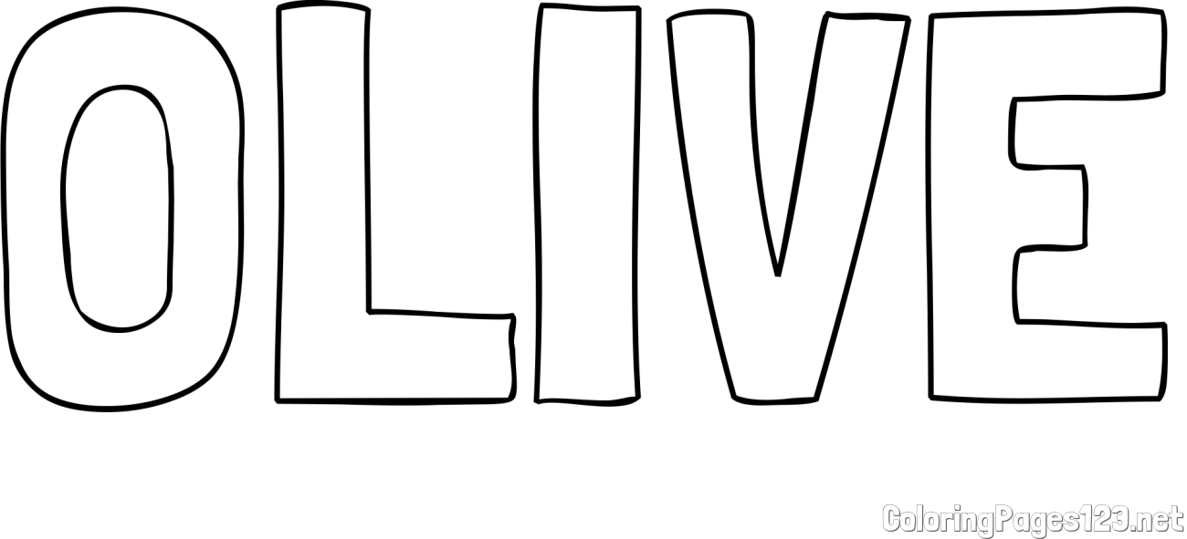 OLIVE Coloring Page