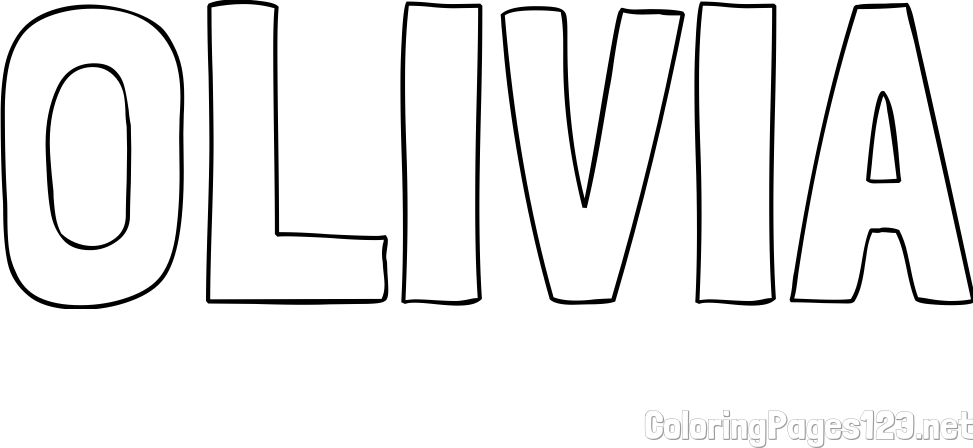OLIVIA Coloring Page