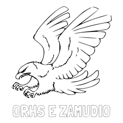 Online Created Coloring Page - ORHS E ZAMUDIO Coloring Page and Eagle in Attack Pose Coloring Page