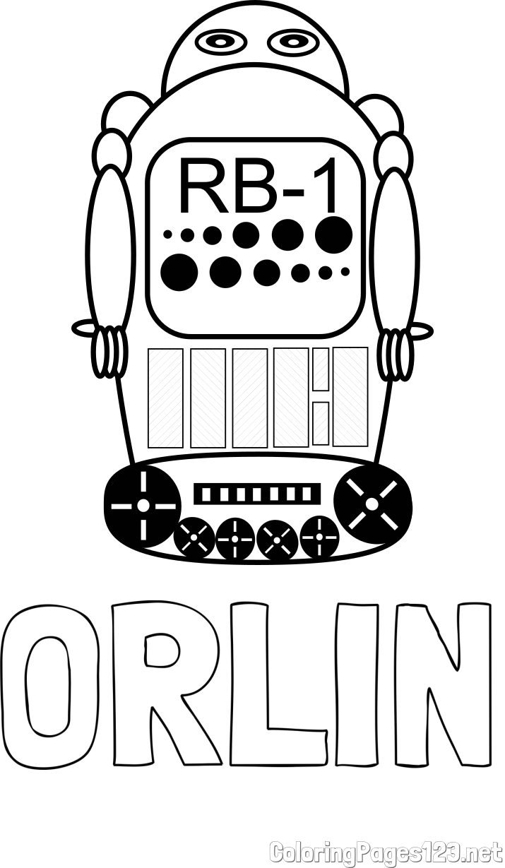 ORLIN Coloring Page and Robot RB-1 Coloring Page