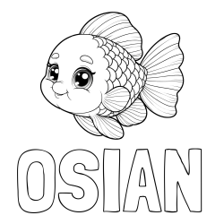 Online Created Coloring Page - OSIAN Coloring Page and Coloring Page of a Tropical Fish