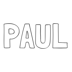 Online Created Coloring Page - PAUL Coloring Page