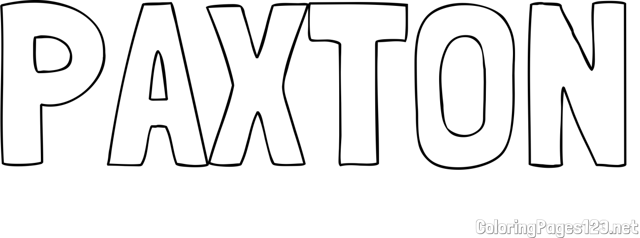 PAXTON Coloring Page