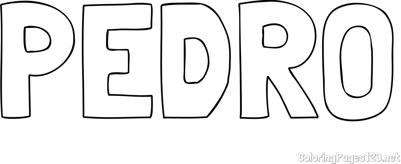 PEDRO Coloring Page