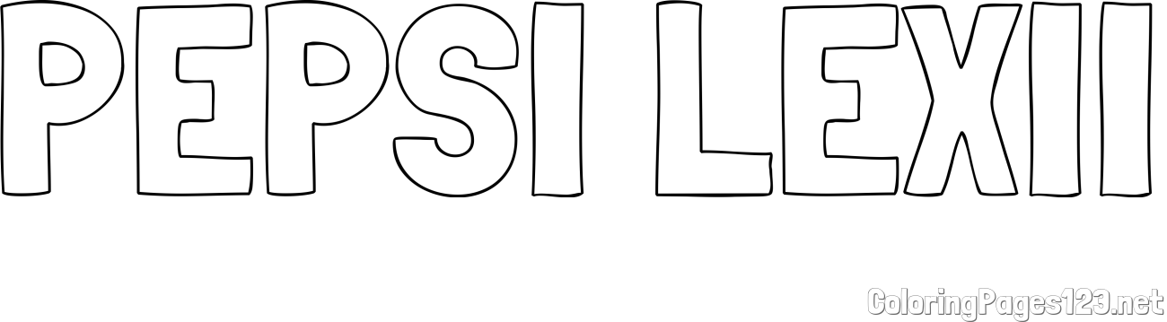 PEPSI LEXII Coloring Page