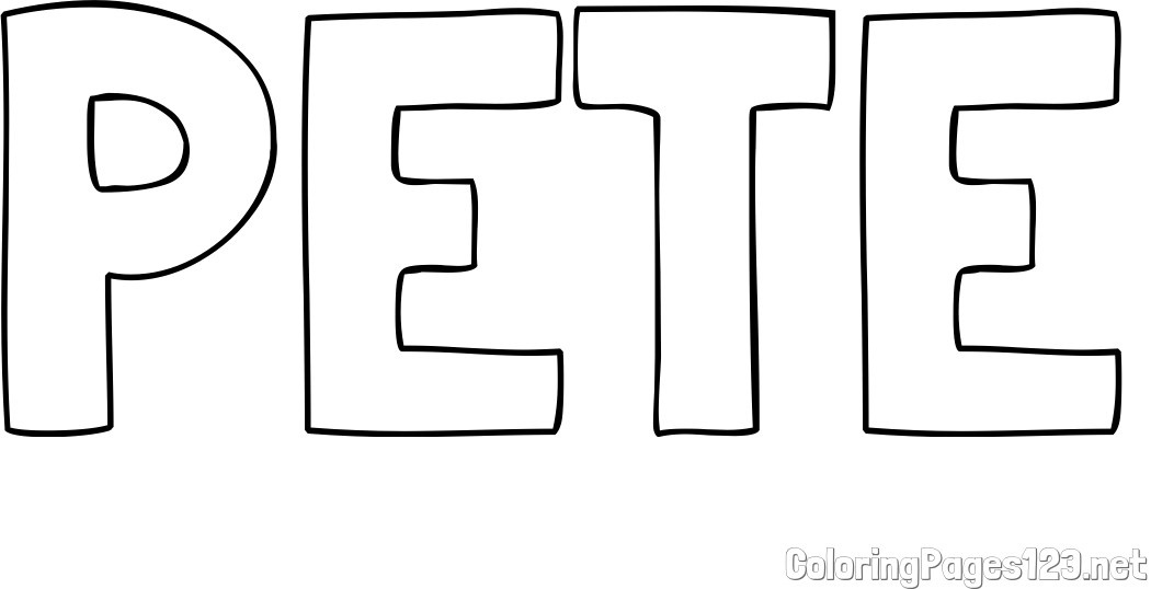 PETE Coloring Page