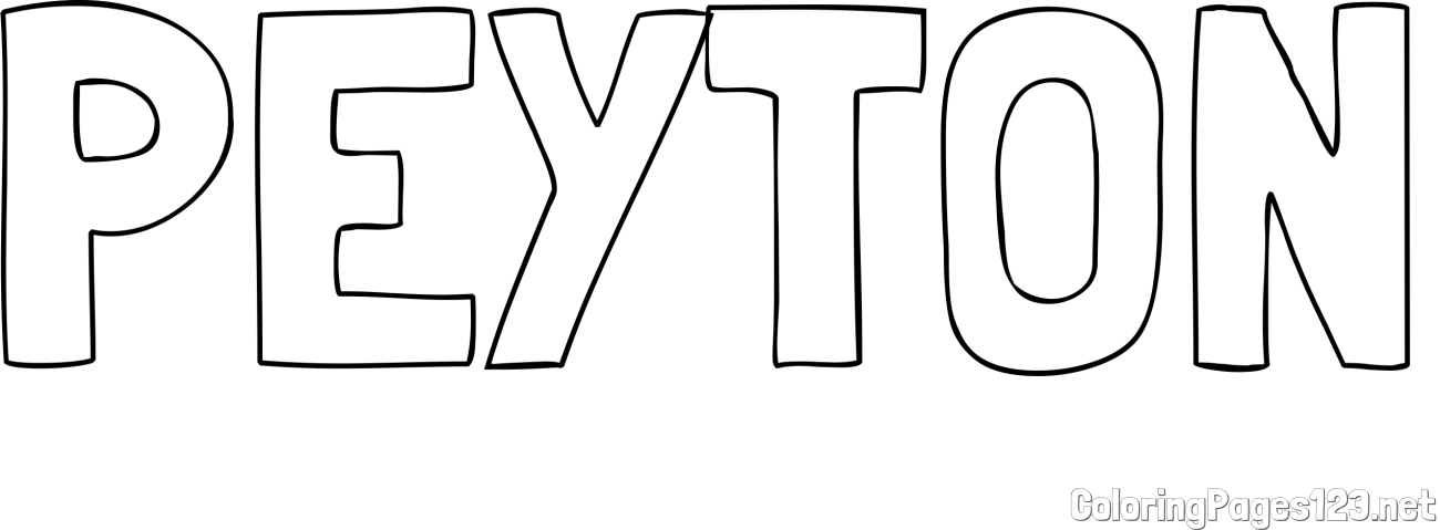 PEYTON Coloring Page