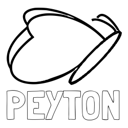 Online Created Coloring Page - PEYTON Coloring Page and Butterfly Coloring Page for Preschool