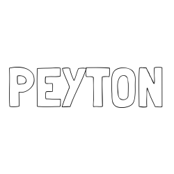 Online Created Coloring Page - PEYTON Coloring Page