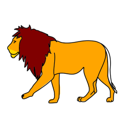 Pobarvana pobarvanka - Easy Lion Coloring Page