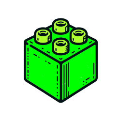Pobarvana pobarvanka - LEGO Brick Coloring Page