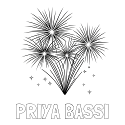 PRIYA BASSI Coloring Page alongside Fireworks with Stars Coloring Page