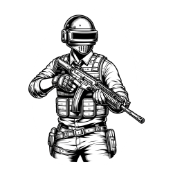 PUBG Coloring Page (Main Character)
