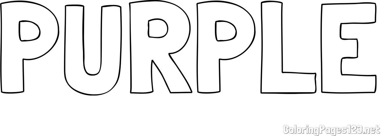 PURPLE Coloring Page