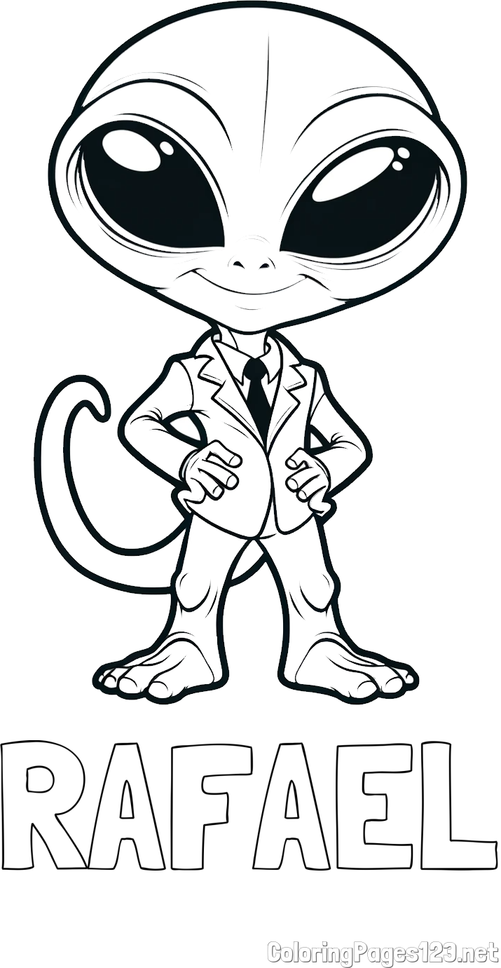 RAFAEL Coloring Page and Alien Coloring Page