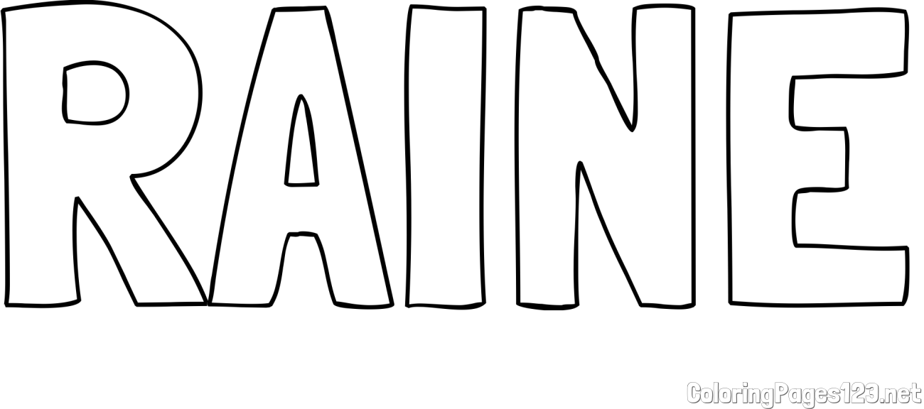 RAINE Coloring Page