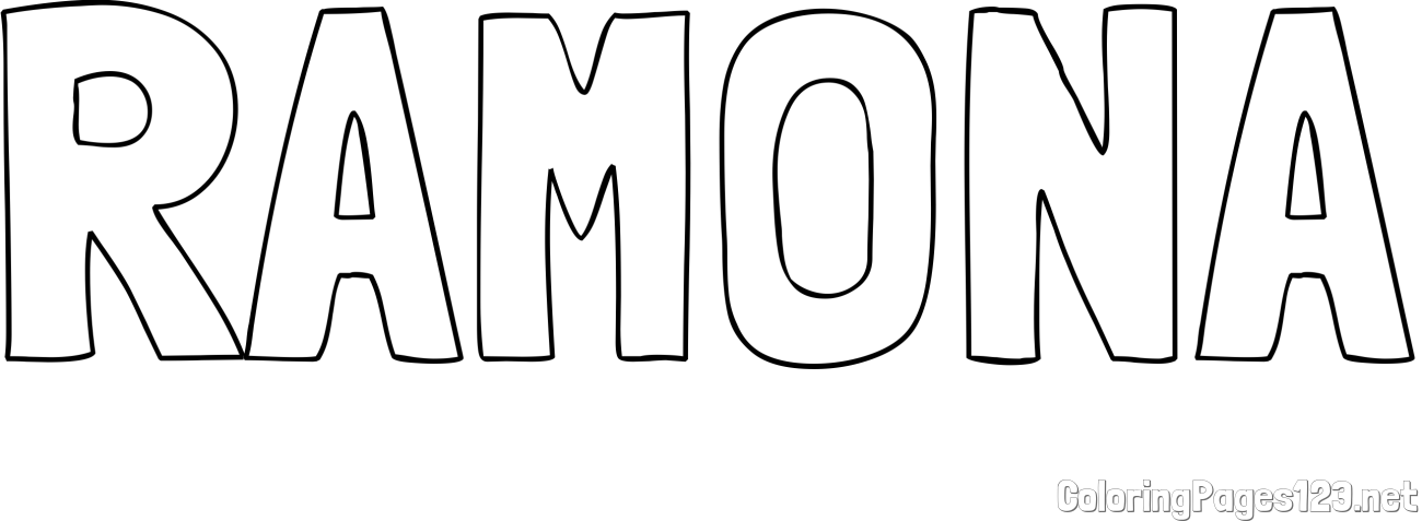 RAMONA Coloring Page