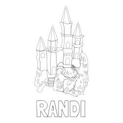 Online Created Coloring Page - RANDI Coloring Page and Abstract Castle Coloring Page - Simple Yet Detailed