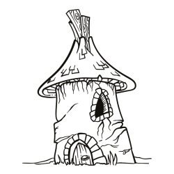 Realistic Old Tower Coloring Page -