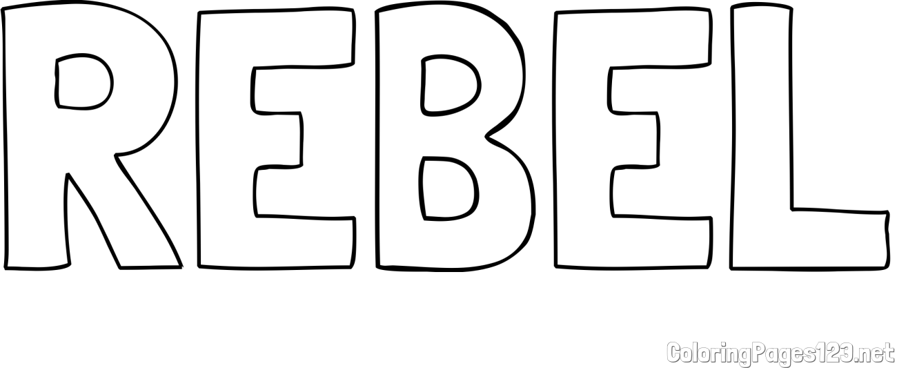 REBEL Coloring Page