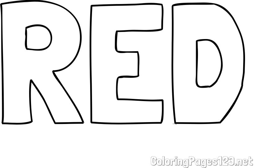 RED Coloring Page