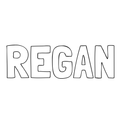 Online Created Coloring Page - REGAN Coloring Page