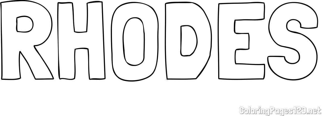RHODES Coloring Page