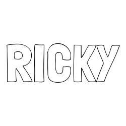 Online Created Coloring Page - RICKY Coloring Page