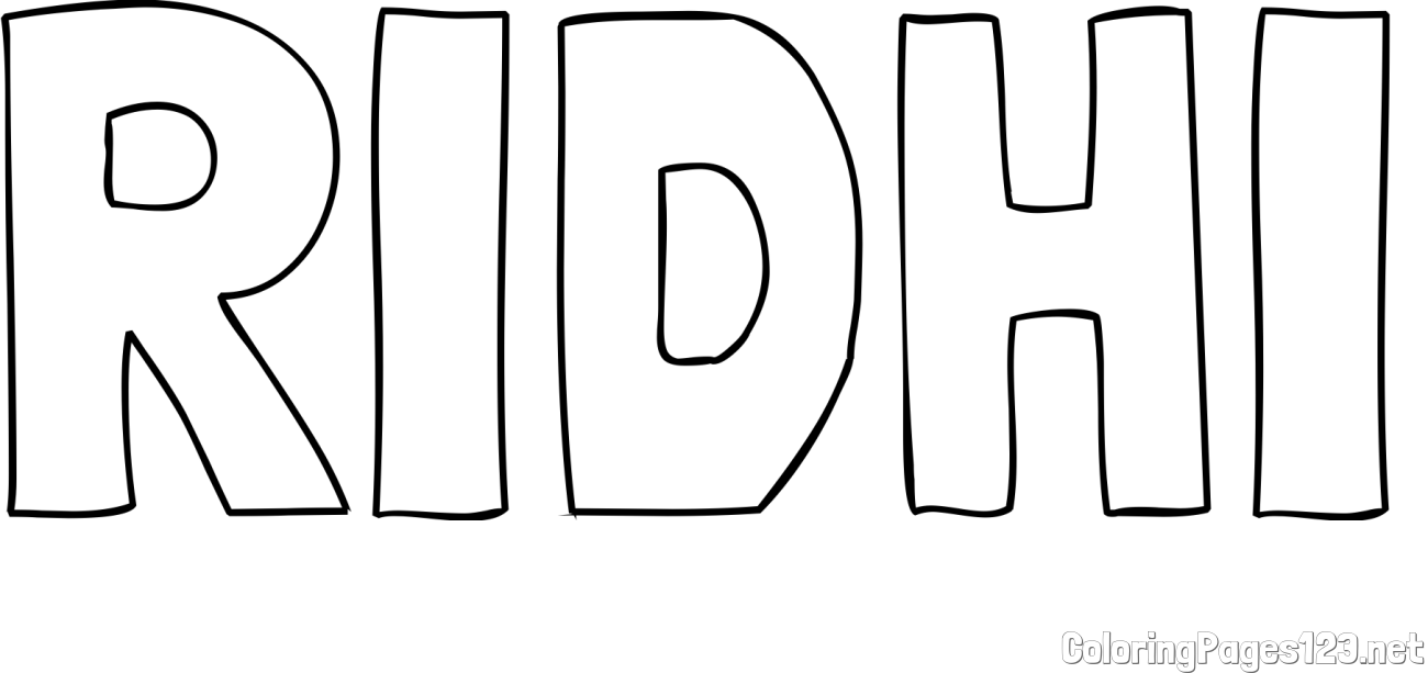 RIDHI Coloring Page