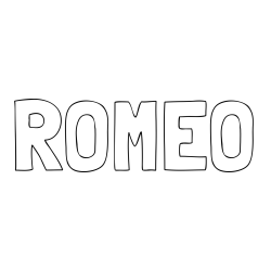 Online Created Coloring Page - ROMEO Coloring Page