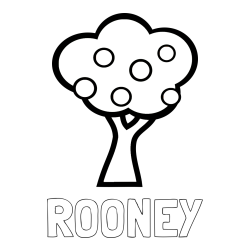 Online Created Coloring Page - ROONEY Coloring Page and Apple Tree Coloring Page