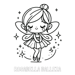 Online Created Coloring Page - ROSABELLA BALLEZA Coloring Page alongside Children's Coloring Page of a Magical Fairy