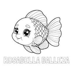 Online Created Coloring Page - ROSABELLA BALLEZA Coloring Page alongside Coloring Page of a Tropical Fish