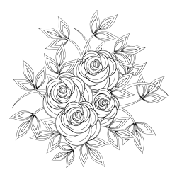Rose Mandala Coloring Page