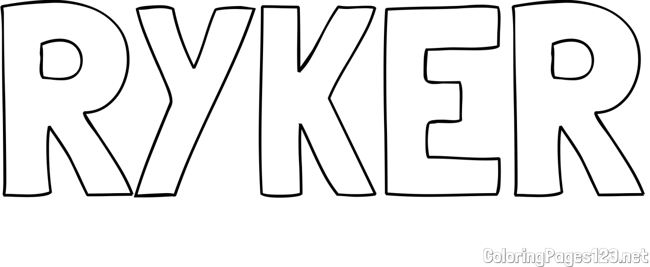 RYKER Coloring Page