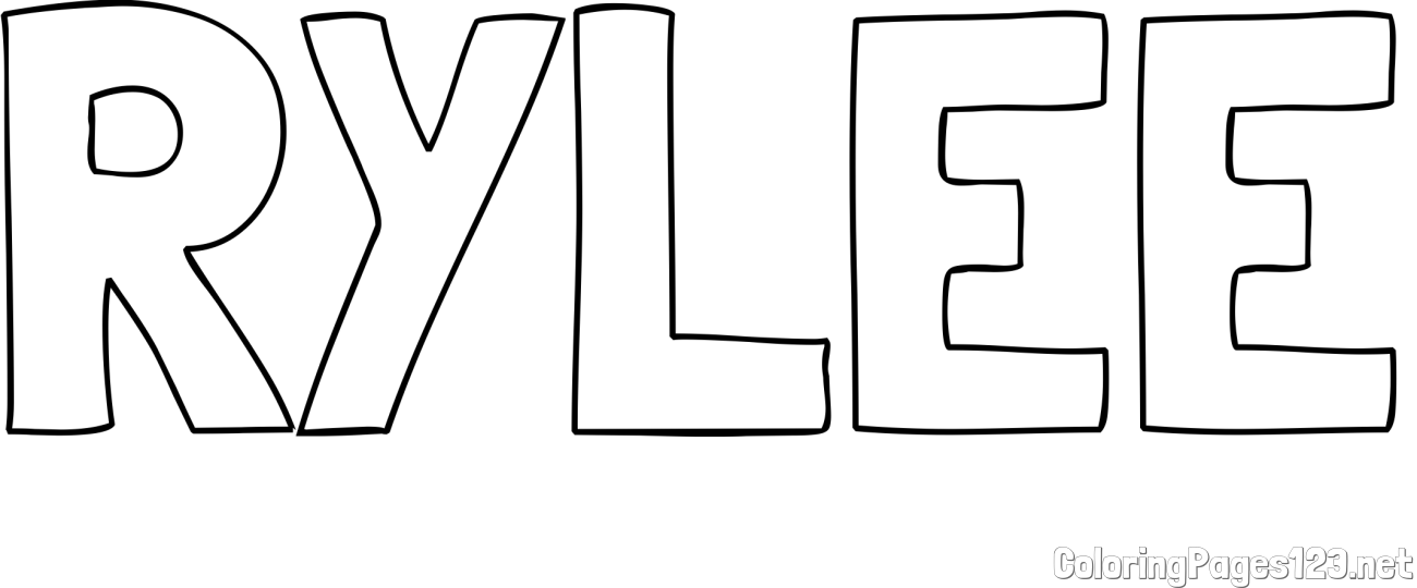 RYLEE Coloring Page