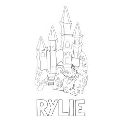 Online Created Coloring Page - RYLIE Coloring Page and Abstract Castle Coloring Page - Simple Yet Detailed