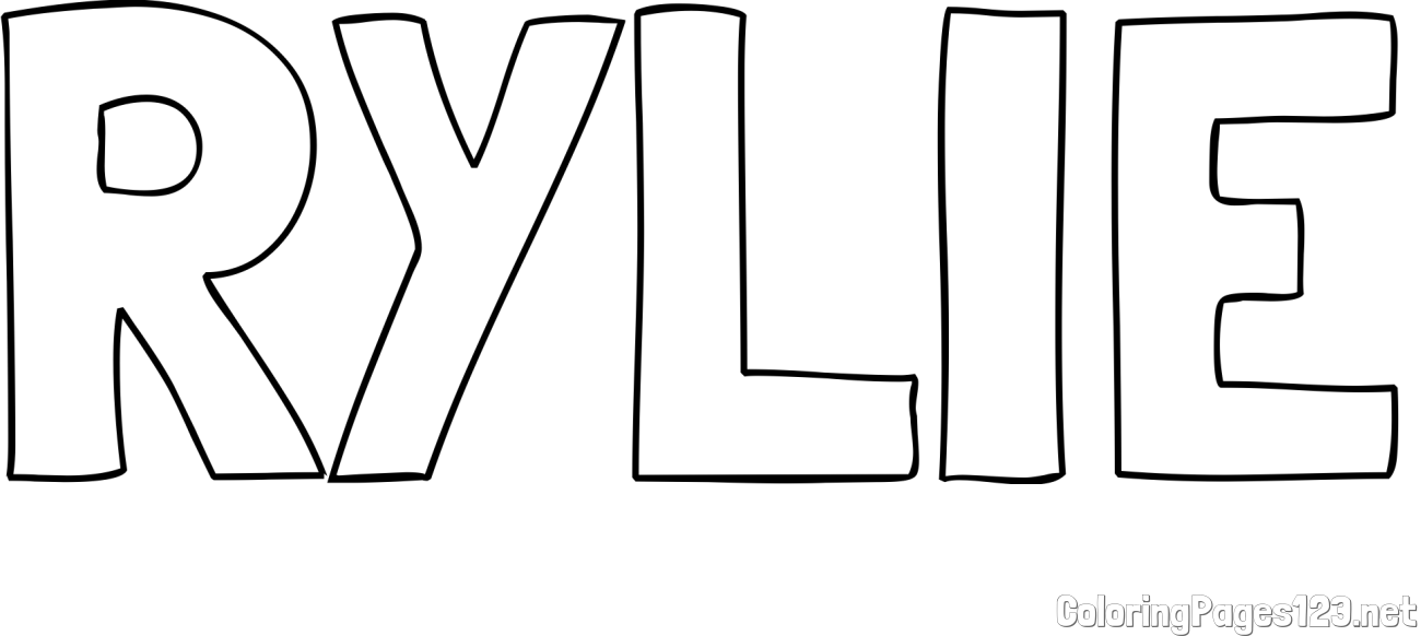 RYLIE Coloring Page