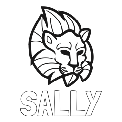 Online Created Coloring Page - SALLY Coloring Page and Abstract Lion Face Coloring Page