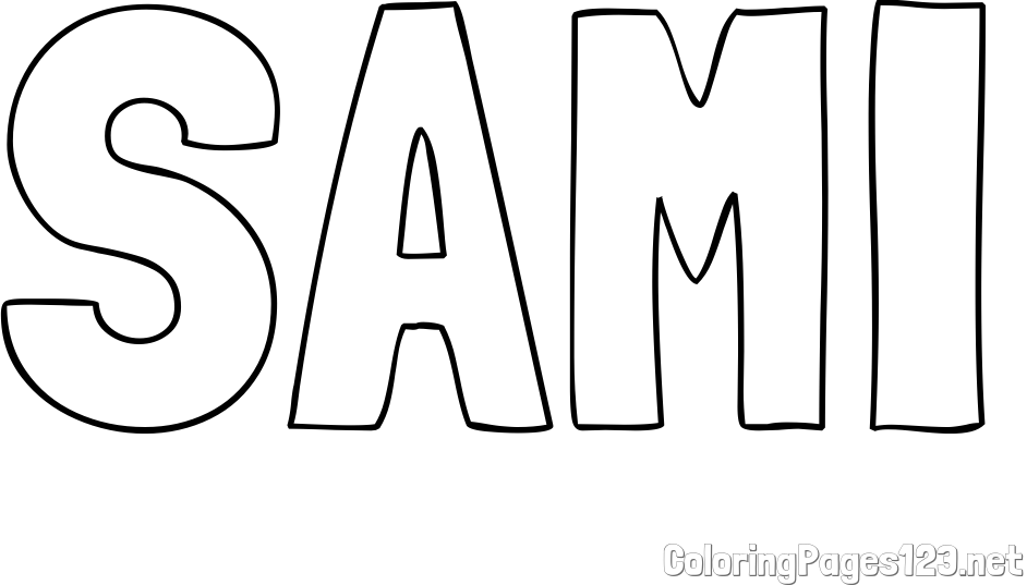 SAMI Coloring Page