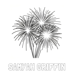 SAMYAH GRIFFIN Coloring Page alongside Beautiful Fireworks Coloring Page