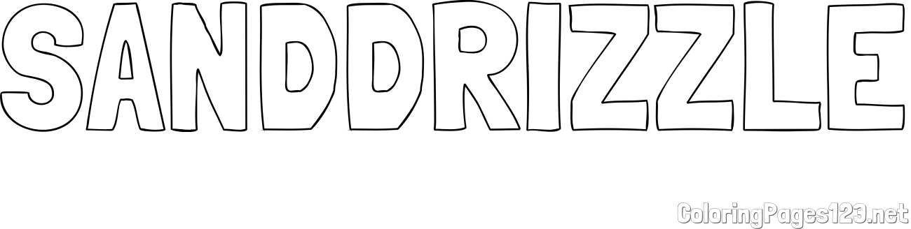 SANDDRIZZLE Coloring Page