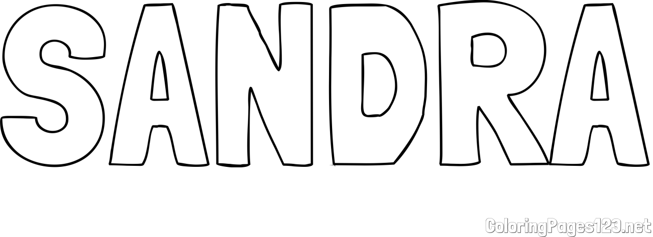 SANDRA Coloring Page